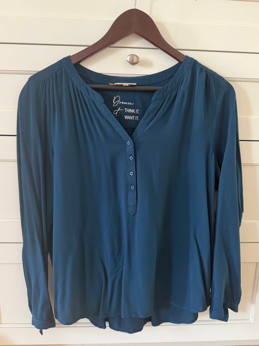 ⭐️Street One ⭐️Teal Boho Blouse ✨ Flowy V-Neck Top Small–Medium